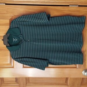 * George Classic Green Polo Shirt with Striped Design, Size XL, Like New